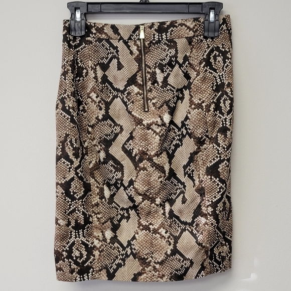 Altuzarra Target Snake Print Pencil Skirt Brown 12 - Picture 3 of 8